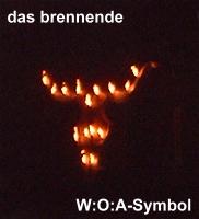 das brennende W:O:A-Symbol