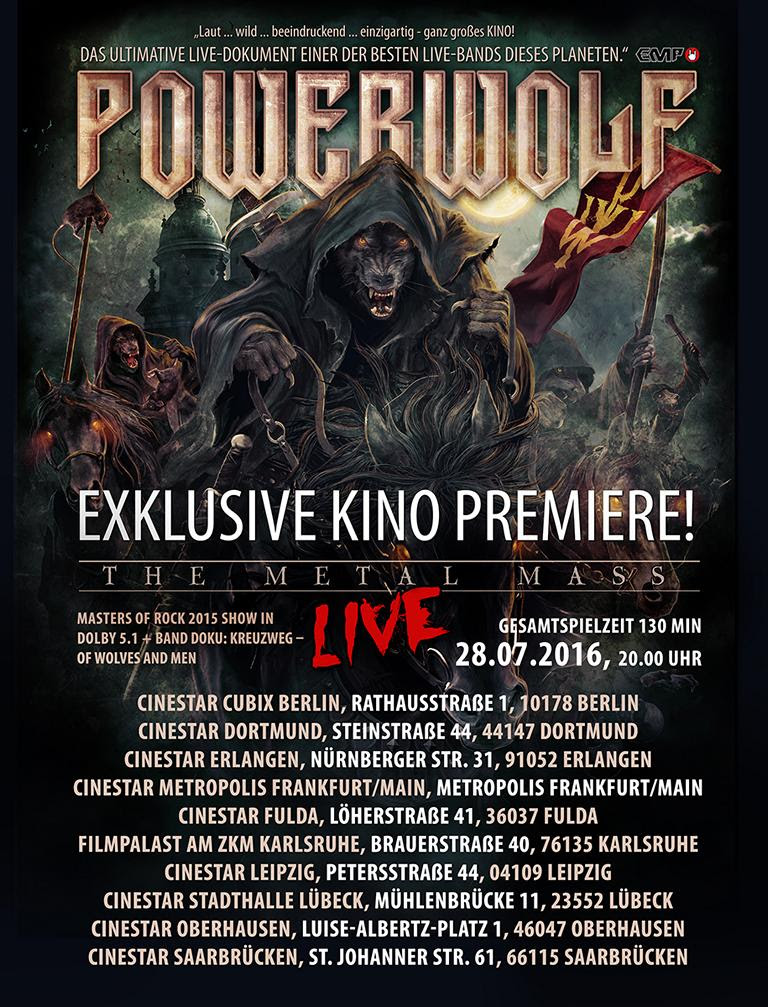 Powerwolf Kino Premiere